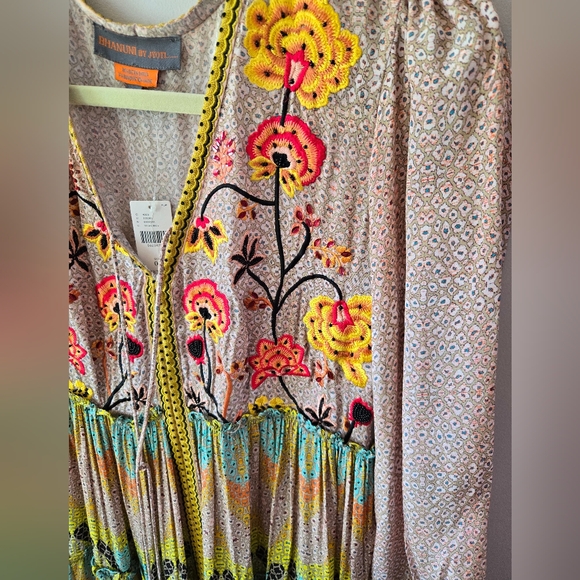 NWT Bhanuni by Jyoti for Anthropologie • Embroidered & Beaded Maximalist Maxi 0P - Picture 8 of 16
